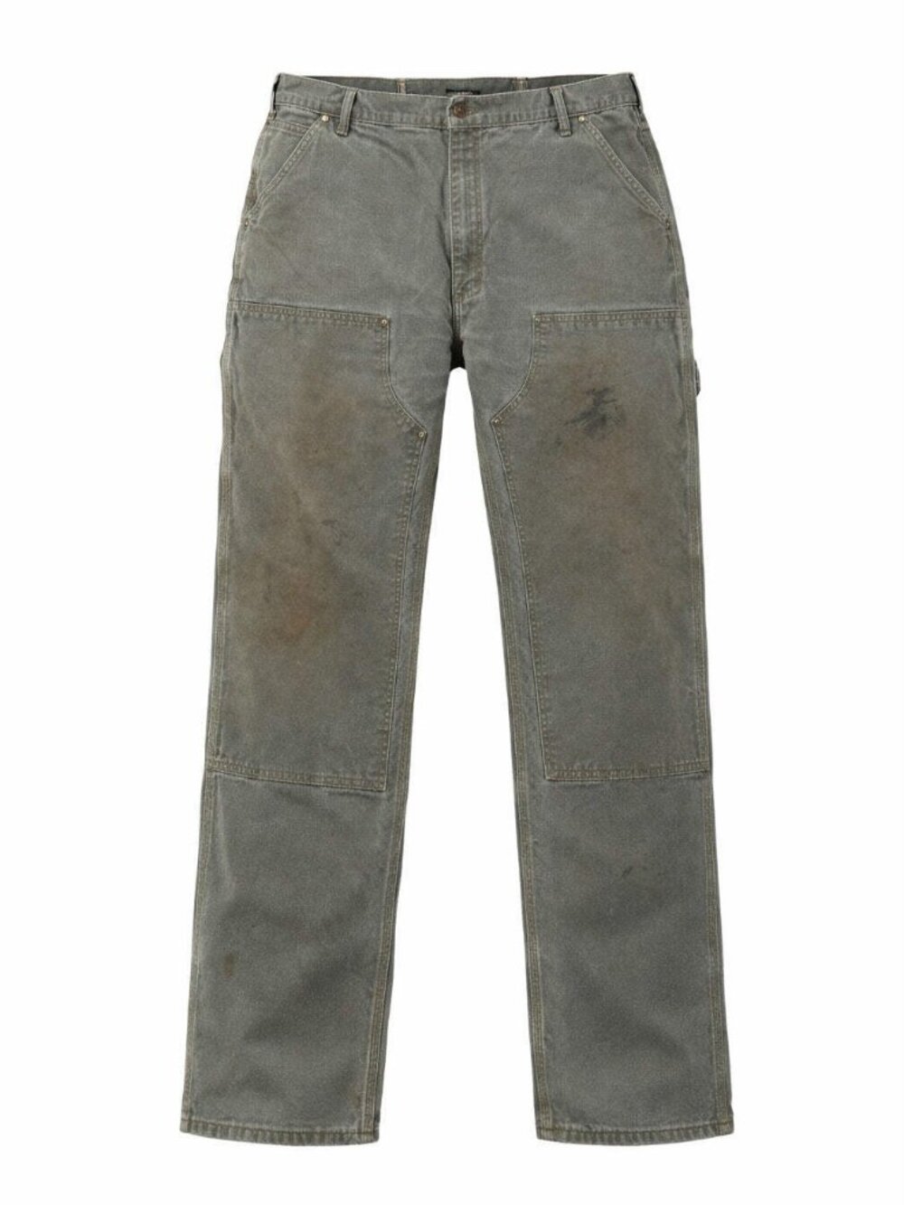 Carhartt B01 MOS Double Knee Work Pants 42 Green USA Made Carpenter Distressed